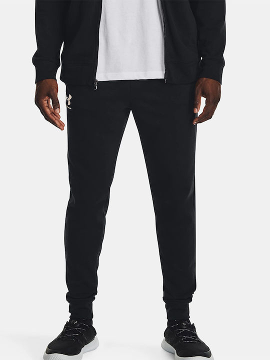 Under Armour Ua Rival Terry Men's Sweatpants with Rubber Black