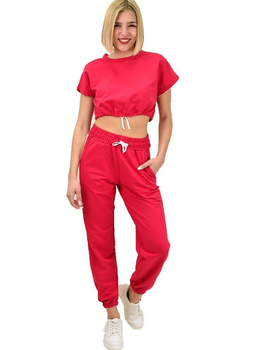 Potre Damen-Sweatpants-Set Fuchsie