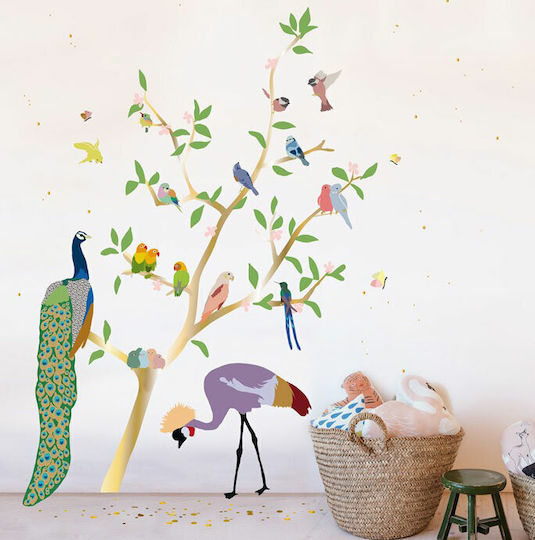Mimi'lou Детска стикерна за стена Стена With The Birds