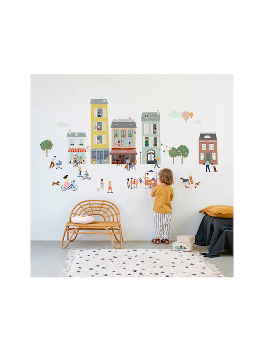 Mimi'lou Autocolant Decorativ pentru Copii Perete Mon Village 60x60buc Mimi'lou Autocolant Decorativ pentru Copii Perete Mon Village 60x60buc