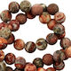 Craft Beads from Stone Brown 1pcs 6mm