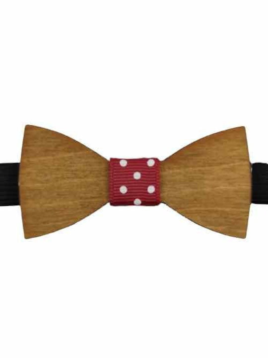 Bonjour Bebe Kids Wooden Bow Tie "0005" Brown