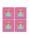 Koupakoupa Best Mom Princess Suporturi pentru pahare Lemn Roz 4buc