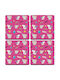 Koupakoupa Happy Clouds Doodle Untersetzer Hölzernes Rosa 4Stück
