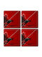 Koupakoupa Wooden Red Coasters Spiderman 4pcs