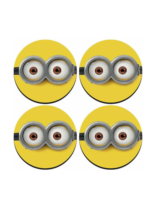 Koupakoupa Minions Заоблено Сувенир Дърво Жълт 4бр