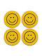 Koupakoupa Smile Classic Rund Untersetzer Hölzernes Gelb 4Stück