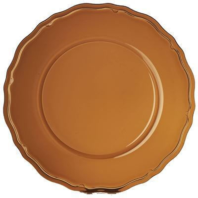Mario Luca Giusti Ambra 33 Cm Platou de Servire Ceramică Maro 1buc