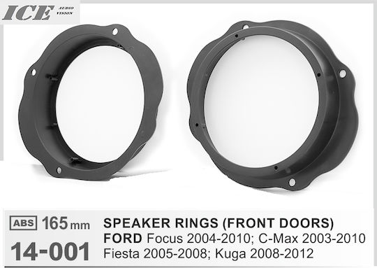 Пръстен на високоговорителя за Автомобил Ford Focus 2бр