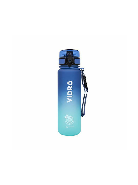 Vidro Vidro Bpa Free Wasserflasche Kunststoff 500ml Blau