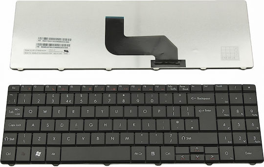 Tastatură Laptop Pentru Packard Bell Fără Cadru Și Dispunere Engleză (UK) În Culoare Neagră 91084