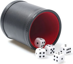 Artificial Leather Dice Cup Black