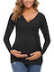 Queen Mother Top Maternity Tops μαύρη