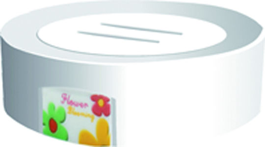 Dg Italia Porcelain Soap Dish Countertop Multicolour
