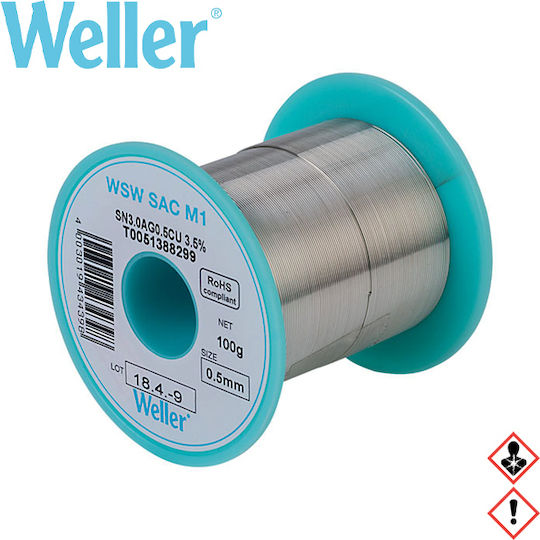 Weller T0051388299 Lötdraht 0.5mm 100gr