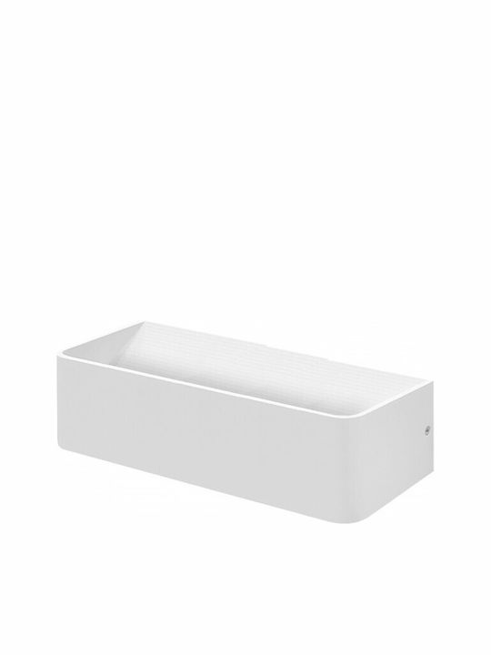 Power Led Επιτοίχια Εξωτερική Πλαφονιέρα LED IP44 10W με Φυσικό Λευκό Φως Διπλής Δέσμης
