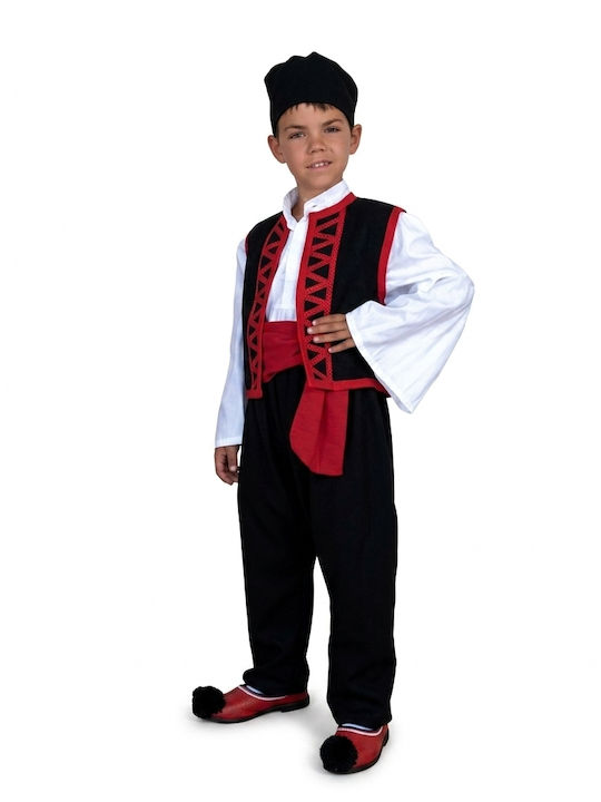 Costum Tradițional Copii Sarakatsanos cu huse pentru pantofi