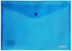 Logigraf Folder Transparent with Button for Paper A5 Blue 10pcs
