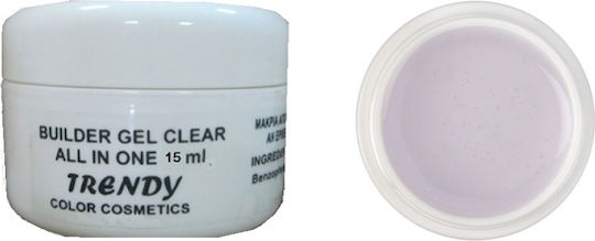 Trendy Color Cosmetics All In 1 Constructor Gel Gel pentru Unghii Transparent 15ml