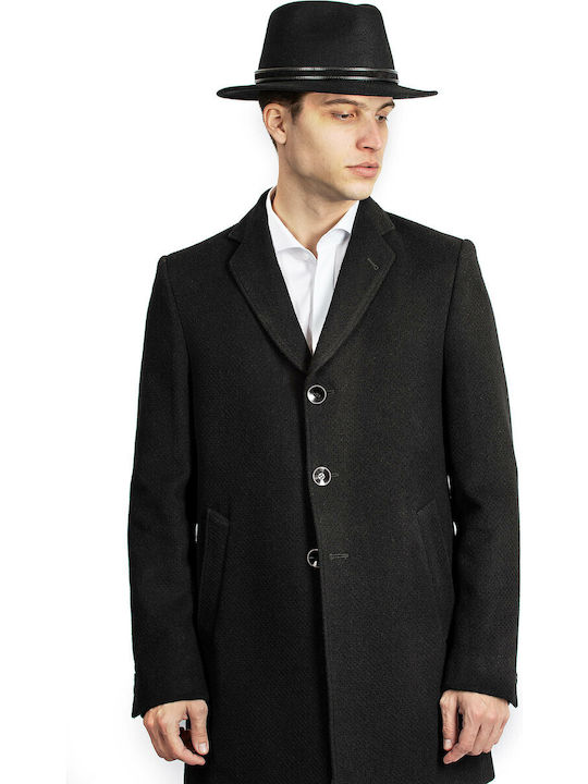 Fragosto Coat Ανδρικό Παλτό Μαύρο