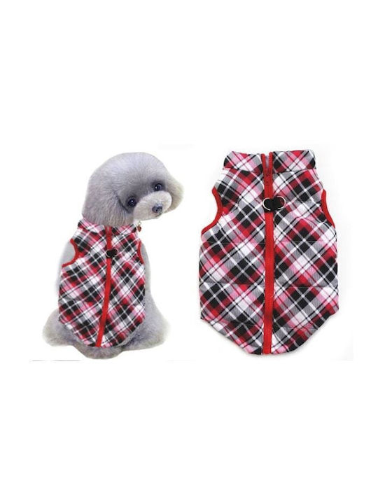 Value Red Dog Coat with 30cm Back Length