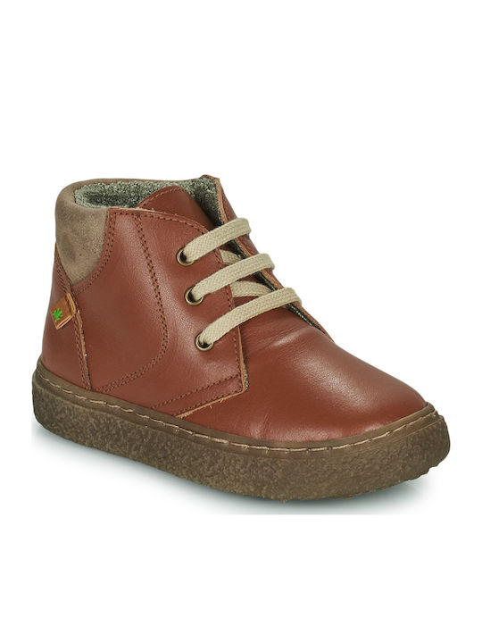 Helmet Kids Boots with Laces Brown
