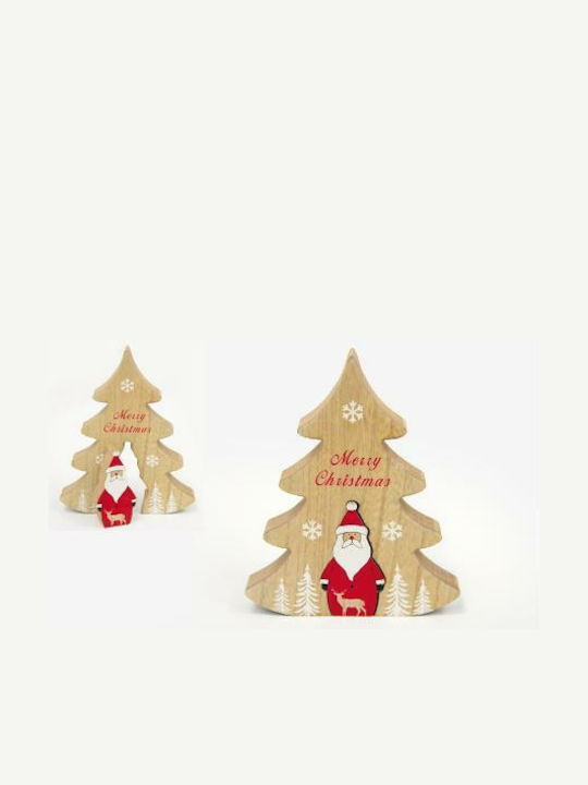 Christmas Decorative Wood Tree 19.5cm Beige