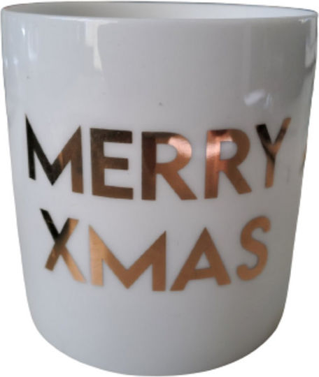 blokker Χριστоулгенски свещи и свещници Керамичен Свещник Merry Christmas 8x7см.