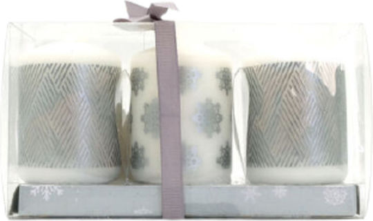 blokker Christmas Silver Candle 10cm 3pcs