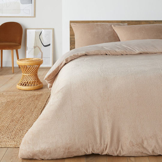 So'Home Duvet Cover Set Single with Pillowcase 140x200 Beige