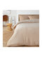 So'Home Duvet Cover Set Double with 2 Pillowcases 200x200 Beige