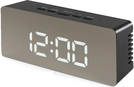 Tabletop Digital Clock LED with Alarm Clock Black AT00001451