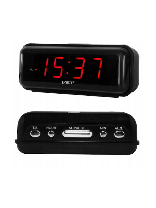 Ceas Digital de Masă cu Alarmă Negru AT00001562