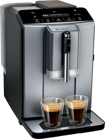 Bosch Αυτόματη Μηχανή Espresso 1300W Πίεσης 15bar με Μύλο Άλεσης Μαύρη TIE20504
