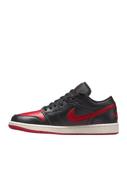 Air  1 Low Damen Sneakers Black / Sail / Gym Red