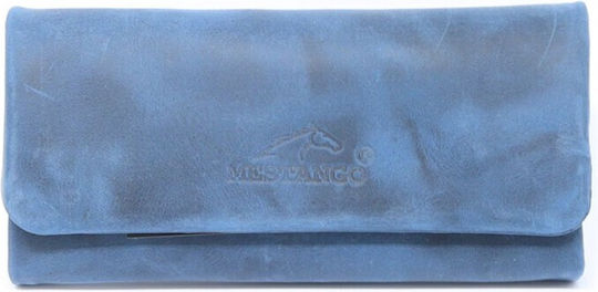 Mestango Shadows Pungă de tutun din Albastru Piele ecologică cu Închidere Magnetică 15.5x8cm.