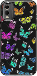 Colorful Butterflies Back Cover Silicone Multicolour (Nokia C32)