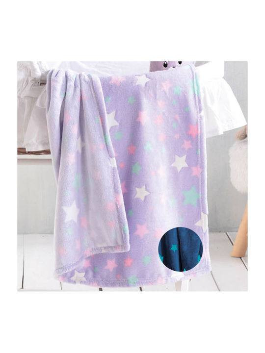Rythmos Κουβέρτα Κούνιας Starday Fleece Λιλά Lila 110x140εκ.