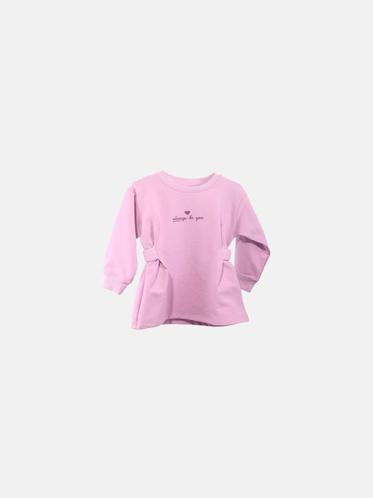 Joyce Sweatshirt Kids Dress Pink