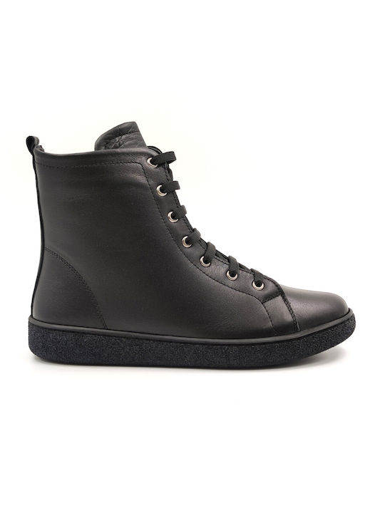 Twist Leder Damen Knöchelstiefel Schwarz