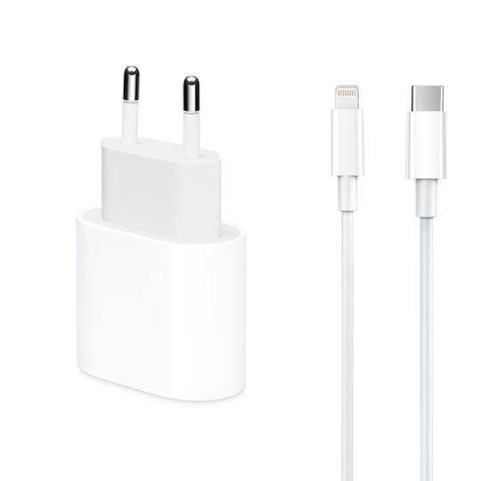 Treqa Ladegerät mit USB-C Anschluss und Kabel Blitzschlag 20W Weißs (CH-9025)