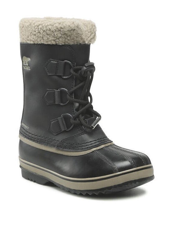 Yoot Pac Kinder-Schneestiefel mit Schnürsenkeln Schwarze
