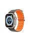 Devia Two-Tone Λουράκι Σιλικόνης Γκρι-Πορτοκαλί (Apple Watch 44/45/46mm/Ultra 49mm)
