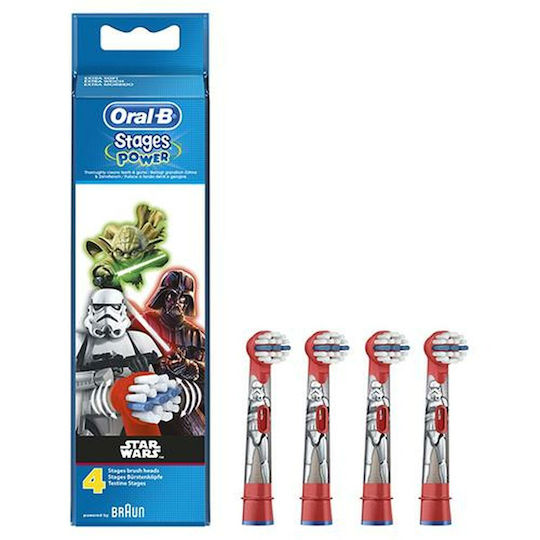 Oral-B Replacement Heads for Electric Toothbrush Stages Power 4 Pieces for 3+ Years Star Wars