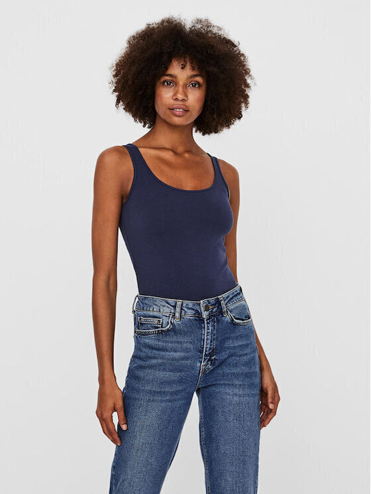 Vero Moda Damen Bluse Ärmellos Dark Blue