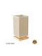GloboStar Aruba Wood Table Lamp for Socket E27 with Beige Shade and Base