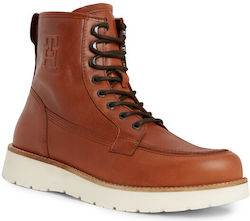 Tommy Hilfiger Men's Leather Boots Brown