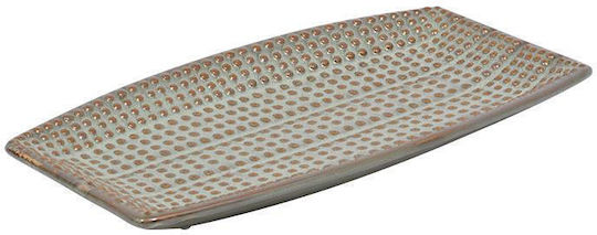 Fylliana Rectangular Ceramic Decorative Platter 20212 Green 33x18x3cm
