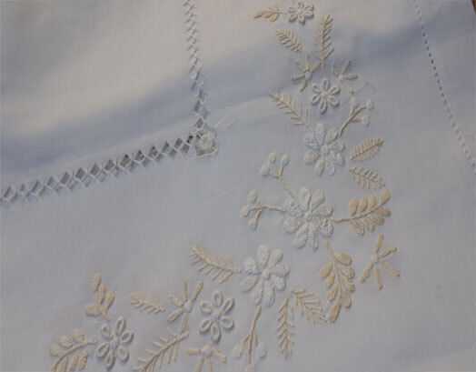 VS Home Față de masă cu Broderie Alb 180x230cm