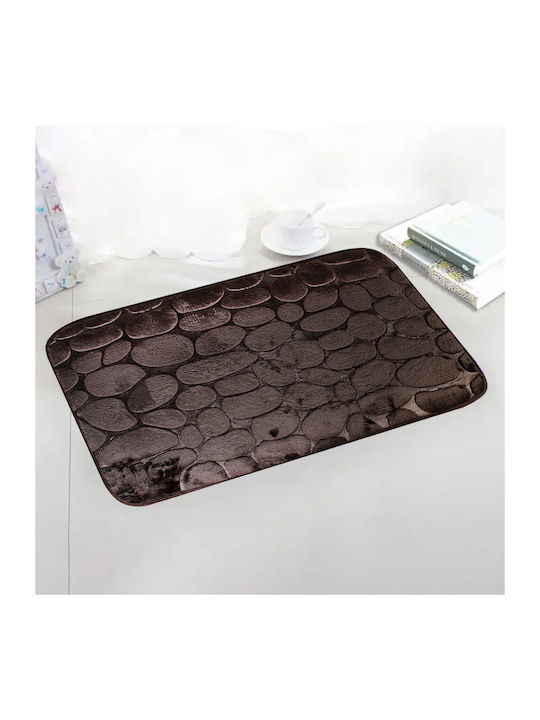 Keskor Non-Slip Bath Mat 53179-1 Coffee 80x49cm